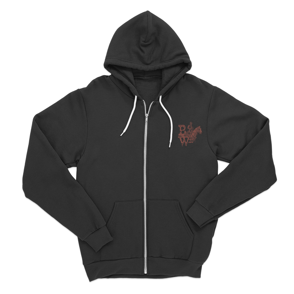 Smoking Gun zipper Hoodie - Black