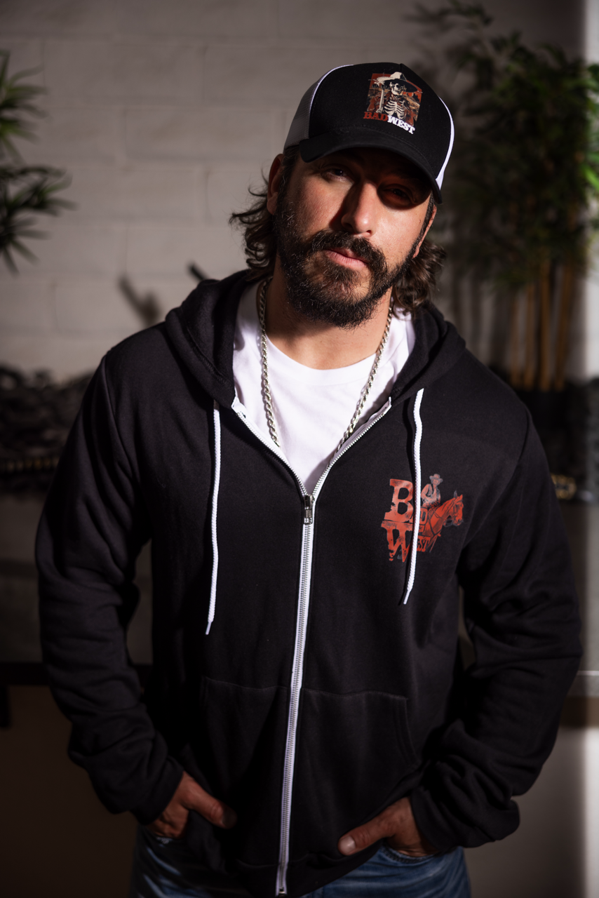 Smoking Gun zipper Hoodie - Black