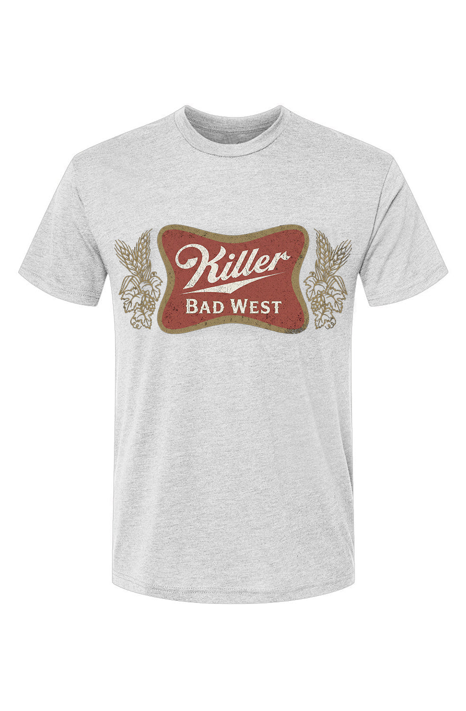 Bad West K - Triblend Short Sleeve Crew - White