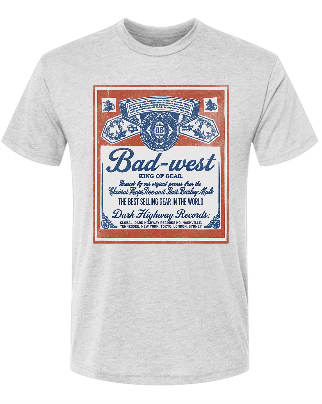 King of GEAR - Triblend Short Sleeve Crew - White