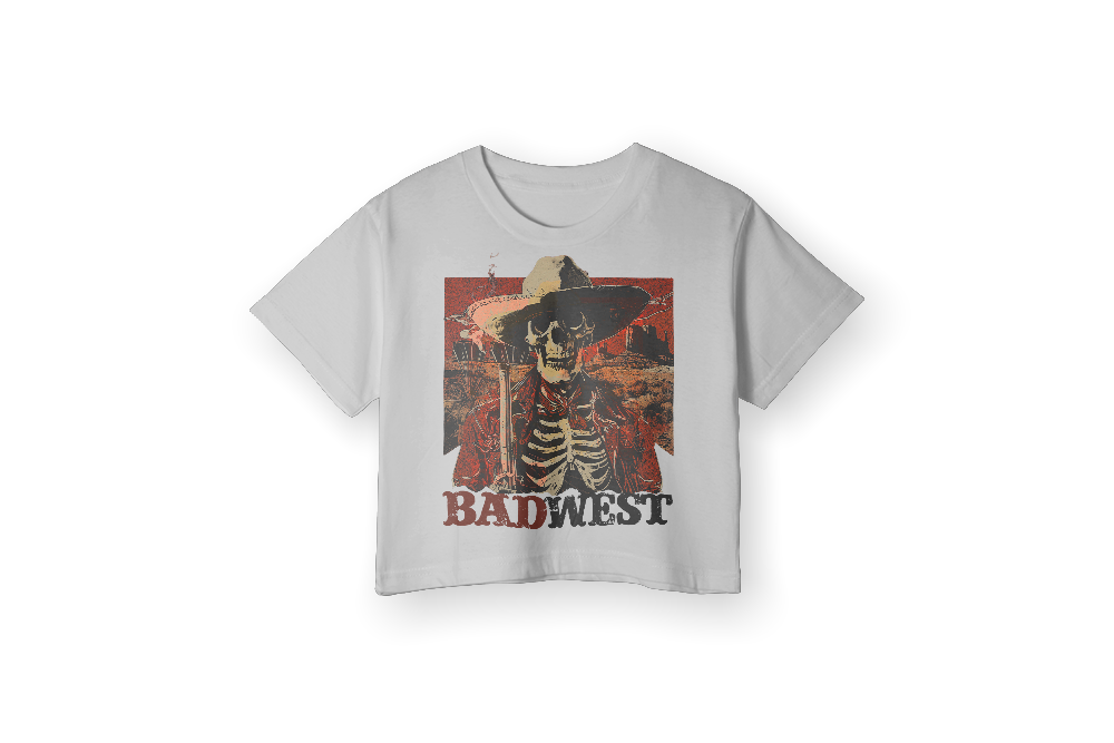 Smoking Gun - Women's Crop - White