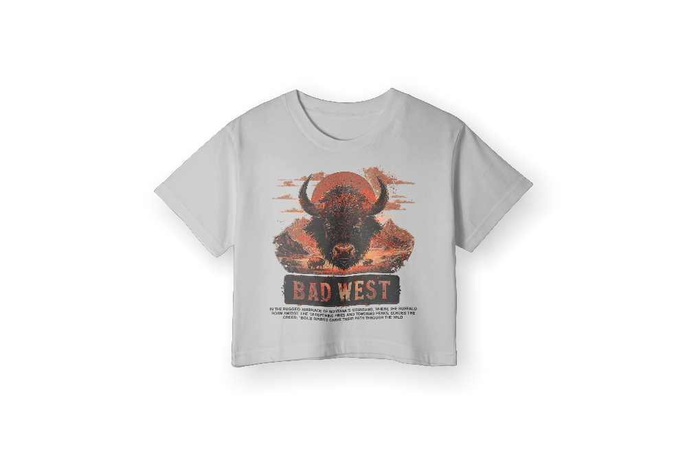 Buffalo - Women's Crop - White