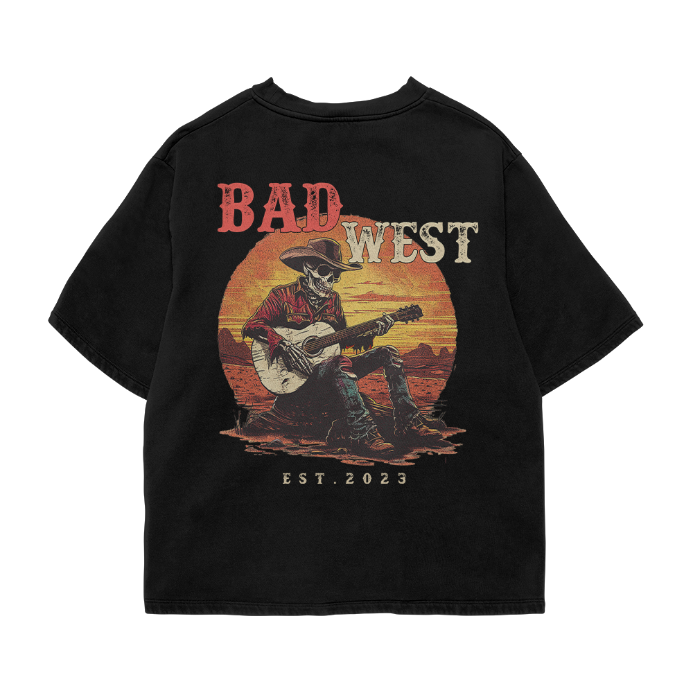Skull Cowboy Tee - Black