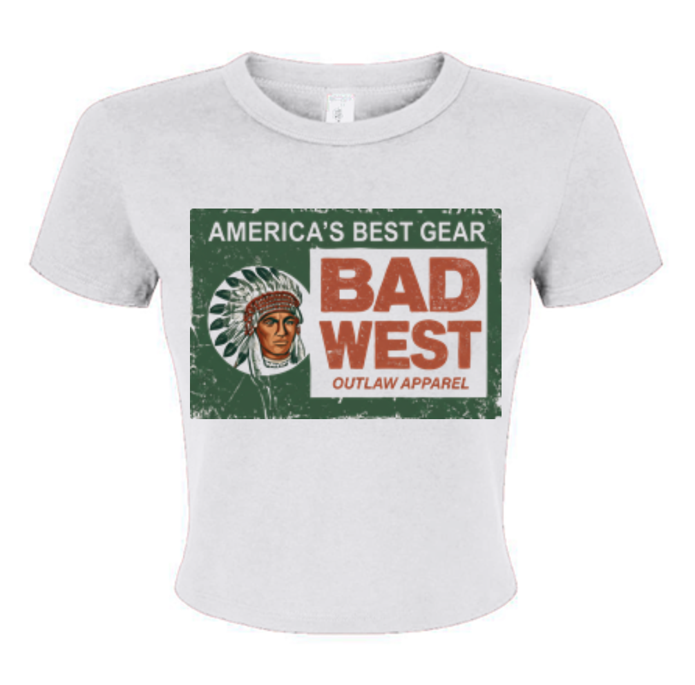 America's Best - Women's Micro Rib Baby Tee - White